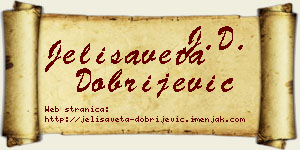 Jelisaveta Dobrijević vizit kartica